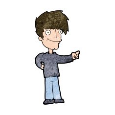 Cartoon Man Pointing N190