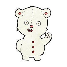 cute cartoon polar bear N45
