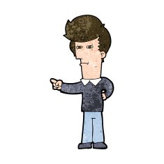 Cartoon Man Pointing N191