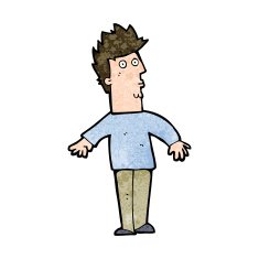 cartoon surprised man N134