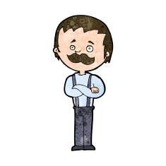 Cartoon Man With Mustache N95