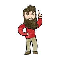 cartoon man with idea N142