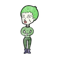 cartoon zombie girl N11