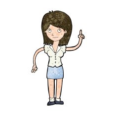 cartoon woman with idea N232