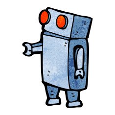 Cartoon Robot N259