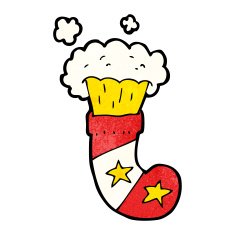 cartoon magic christmas stocking N9
