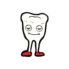 cartoon happy tooth N39