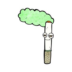 cartoon happy cigarette N8