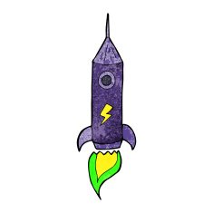 Cartoon Space Rocket N51
