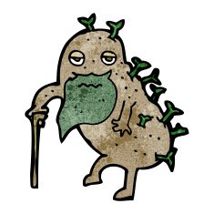 cartoon old potato N9