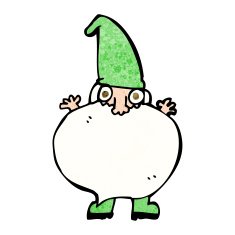 cartoon tiny santa N17