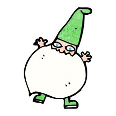 cartoon tiny santa N18