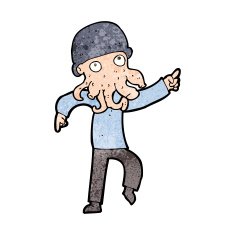 cartoon alien man dancing N9