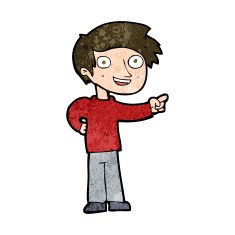 Cartoon Man Pointing N193