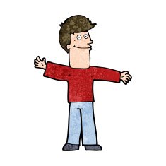 cartoon happy man N432