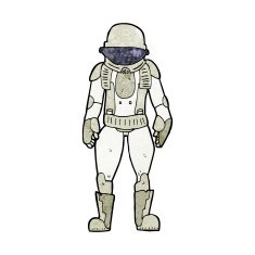 Cartoon Astronaut N126