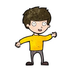 cartoon happy boy N219