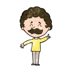 cartoon man with idea N144