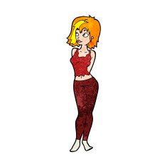 cartoon attractive girl N18