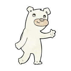 cute cartoon polar bear N48