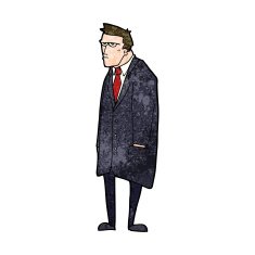 cartoon bad tempered man N9