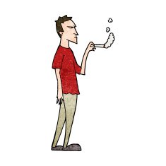 cartoon annoyed smoker N9
