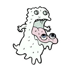 cartoon gross ghost N49