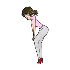cartoon woman posing N31
