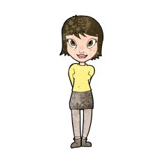 cartoon pretty girl N94