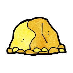 Cartoon Gold Nugget N10