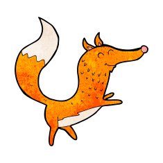 cartoon happy fox N7