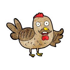 cartoon old rooster N8