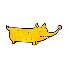 cartoon funny little dog N13