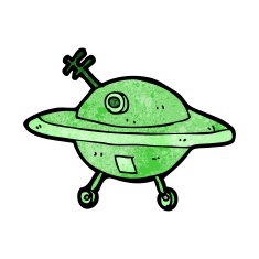 Cartoon Flying Saucer N8