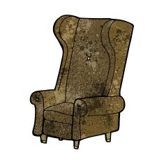 cartoon old chair N24