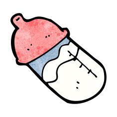 cartoon baby milk bottle N9