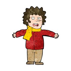 cartoon surprised man N135