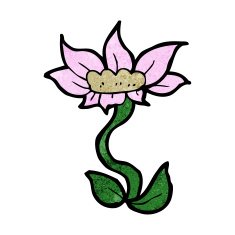 cartoon flower N397