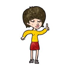 cartoon woman with idea N234