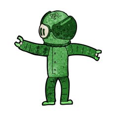 Cartoon Astronaut N127