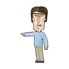 cartoon pointing man N97