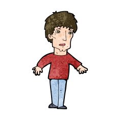 cartoon surprised man N136
