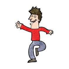 cartoon happy man N433