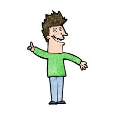 cartoon happy man N434