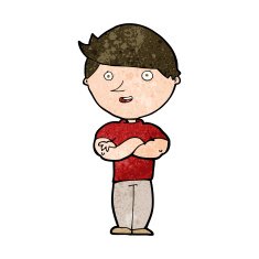 cartoon happy man N435