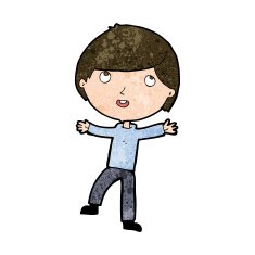 cartoon happy boy N222