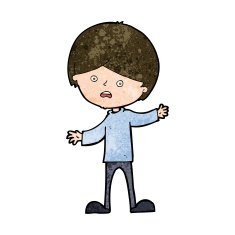 cartoon unhappy boy N53