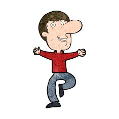 cartoon happy man N437