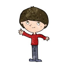 cartoon happy boy N224