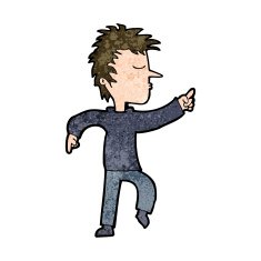 Cartoon Man Pointing N196